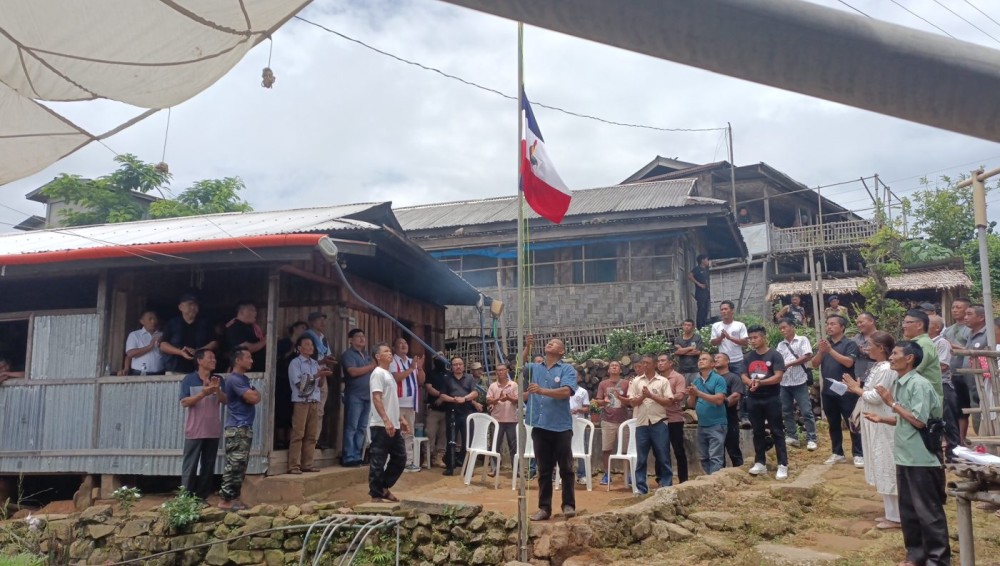 29 Jangpetkong AC NPF President Aodangnok formally host the NPF flag at the Alongkima Town in Mokokchung on July 10. (Photo Courtesy: Media Cell, NPF)